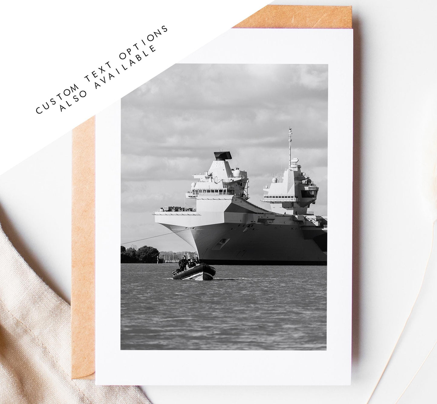 HMS Queen Elizabeth Greeting Card - Portsmouth and Southsea Photography Greeting Cards - Envelope Included - Birthday - Fathers Day