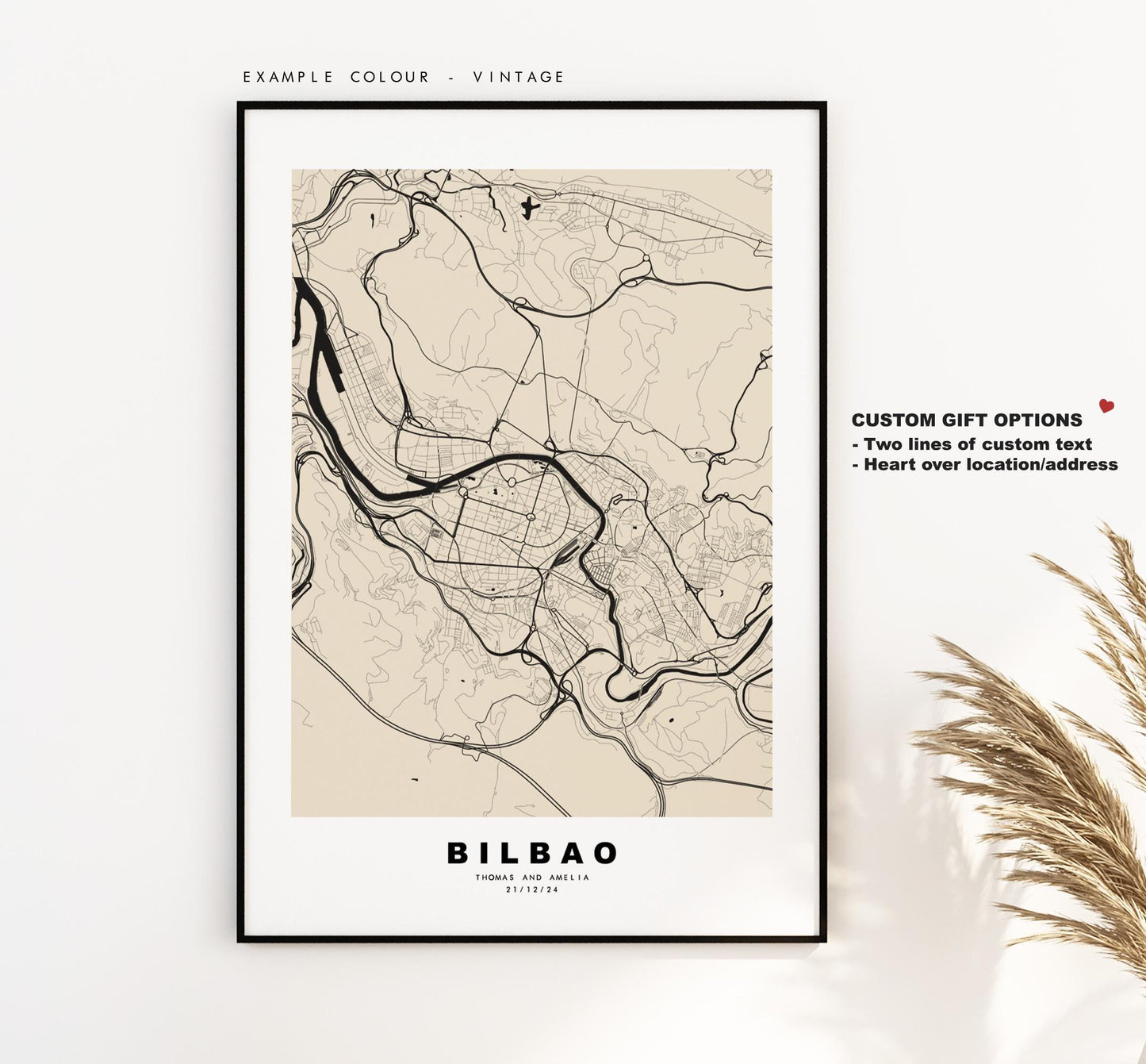 Bilbao Map Print - City Map Poster - Map Art - Map Wall Art - Spain City Maps - Bilbao Print - Bilbao Poster - Minimalist City Map