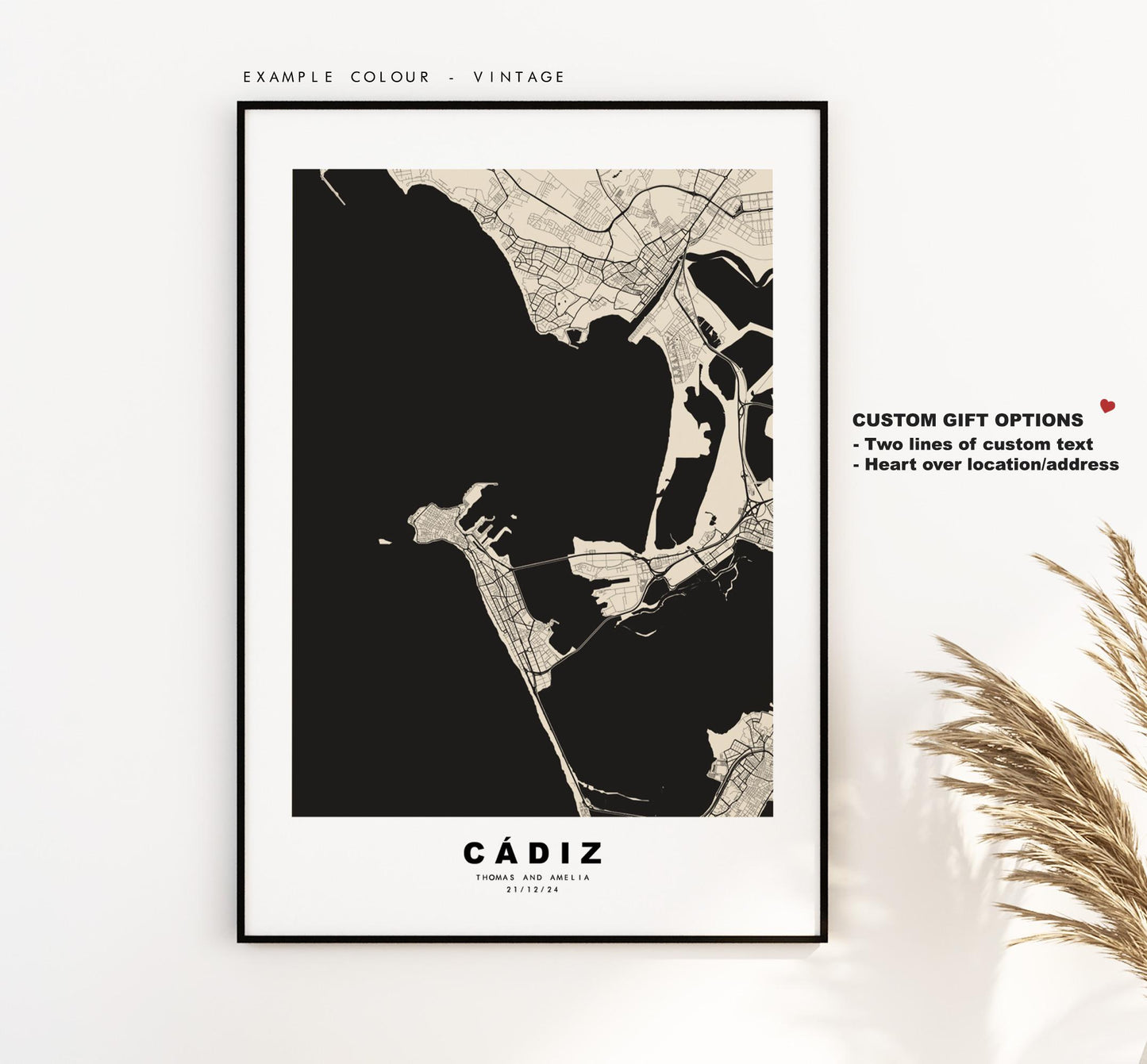 Cadiz Map Print - City Map Poster - Map Art - Map Wall Art - Spain City Maps - Cadiz Print - Cadiz Poster - Minimalist City Map