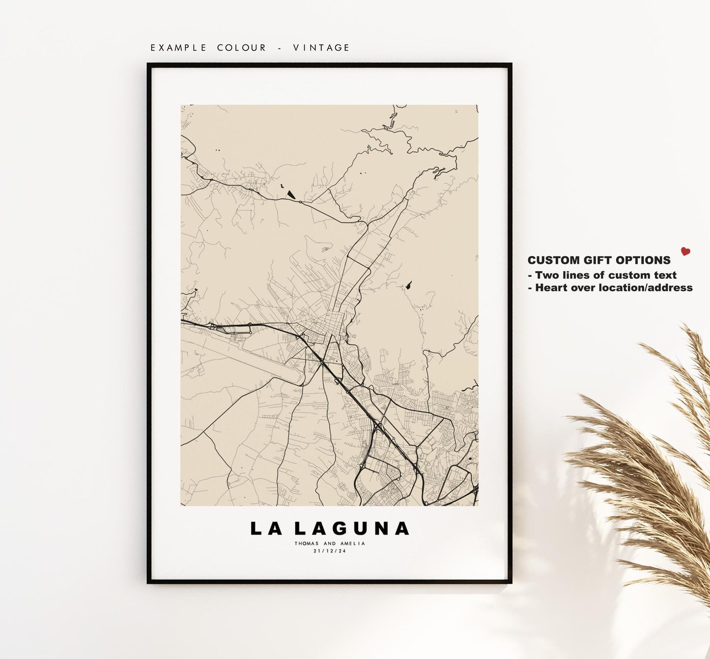 La Laguna Map Print - City Map Poster - Tenerife - Map Wall Art - Spain City Maps - Print - San Cristóbal de La Laguna - Minimalist City Map