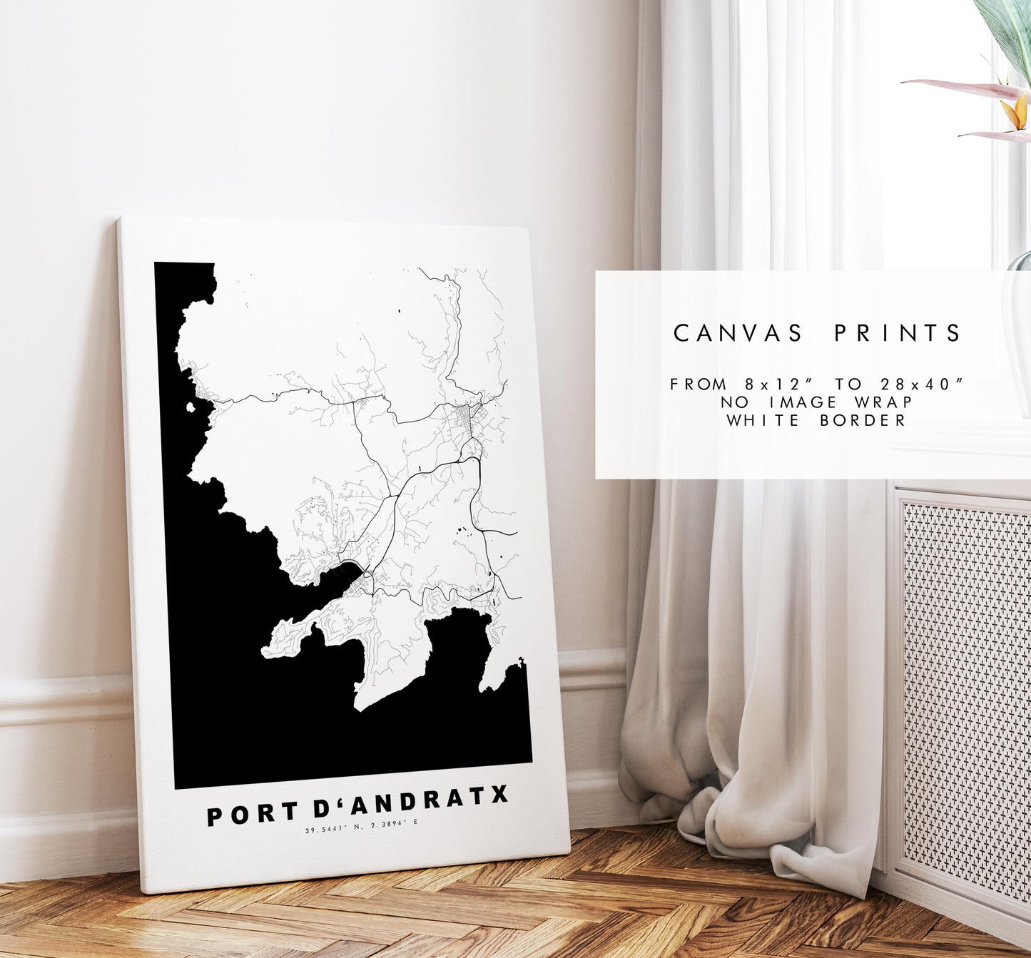 Port d’Andratx Map Print - City Map Poster - Map Art - Map Wall Art - Spain City Maps - Print - Mallorca  - Minimalist City Map