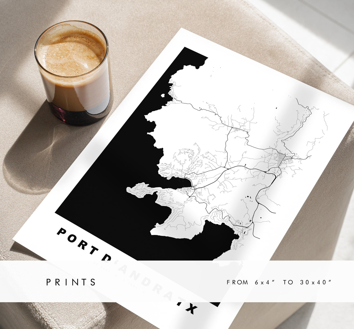 Port d’Andratx Map Print - City Map Poster - Map Art - Map Wall Art - Spain City Maps - Print - Mallorca  - Minimalist City Map