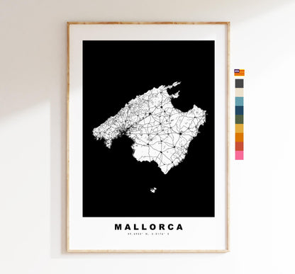 Mallorca Map Print - Map Poster - Map Art - Map Wall Art - Spain Maps - Majorca Print - Balearic Islands Poster - Minimalist Map