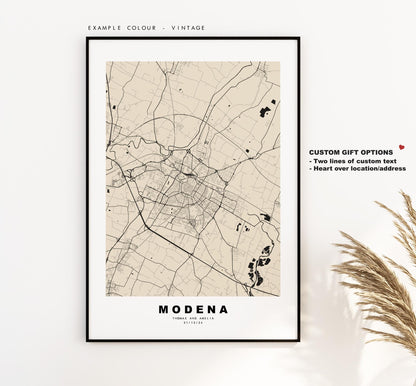 Modena Map Print - City Map Poster - Map Art - Map Wall Art - Italy City Maps - Modena Print - Modena Poster - Minimalist City Map