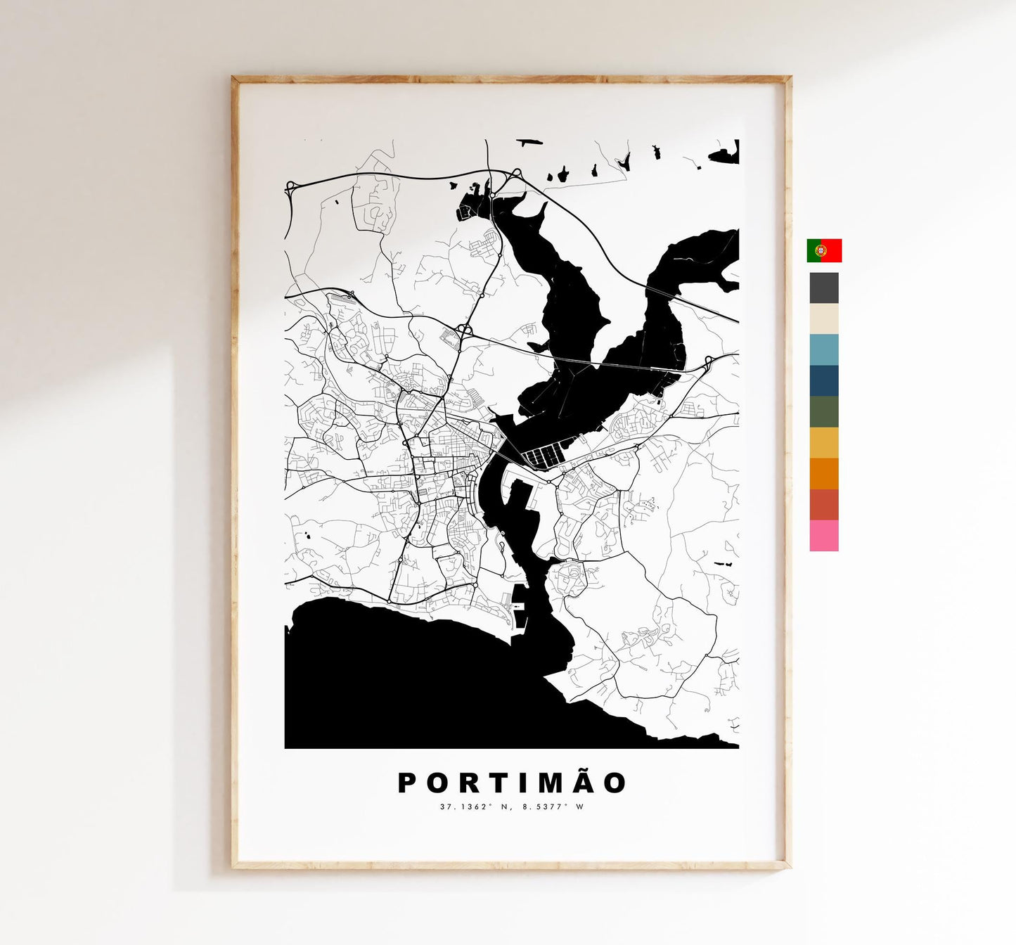 Portimao Map Print - City Map Poster - Map Art - Map Wall Art - Portugal City Maps - Portimão Print - Portimão Poster - Minimalist City Map