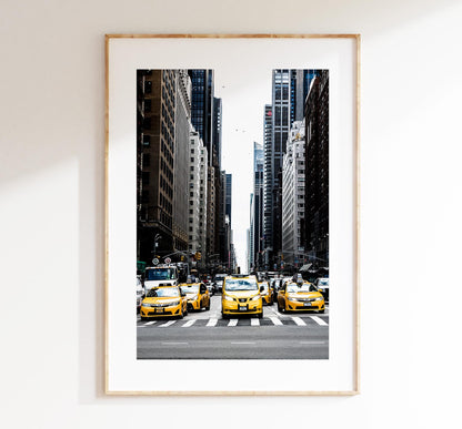 New York Print - New York City Taxi - Photography Print - New York Photography - Yellow Taxi - New York Print  - NYC -  Canvas - Framed