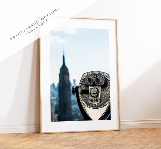 Empire State Building - New York Print - New York Skyline Print - New York Photography - New York Print  - Cityscape - Telescope - NYC