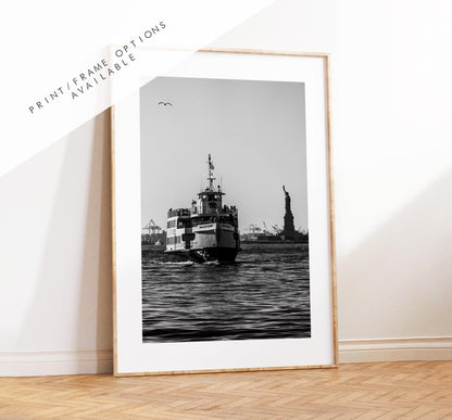 Liberty Ferry - New York Print - Photography Print - New York Photography - Statue of Liberty - Liberty Island - New York - New York City