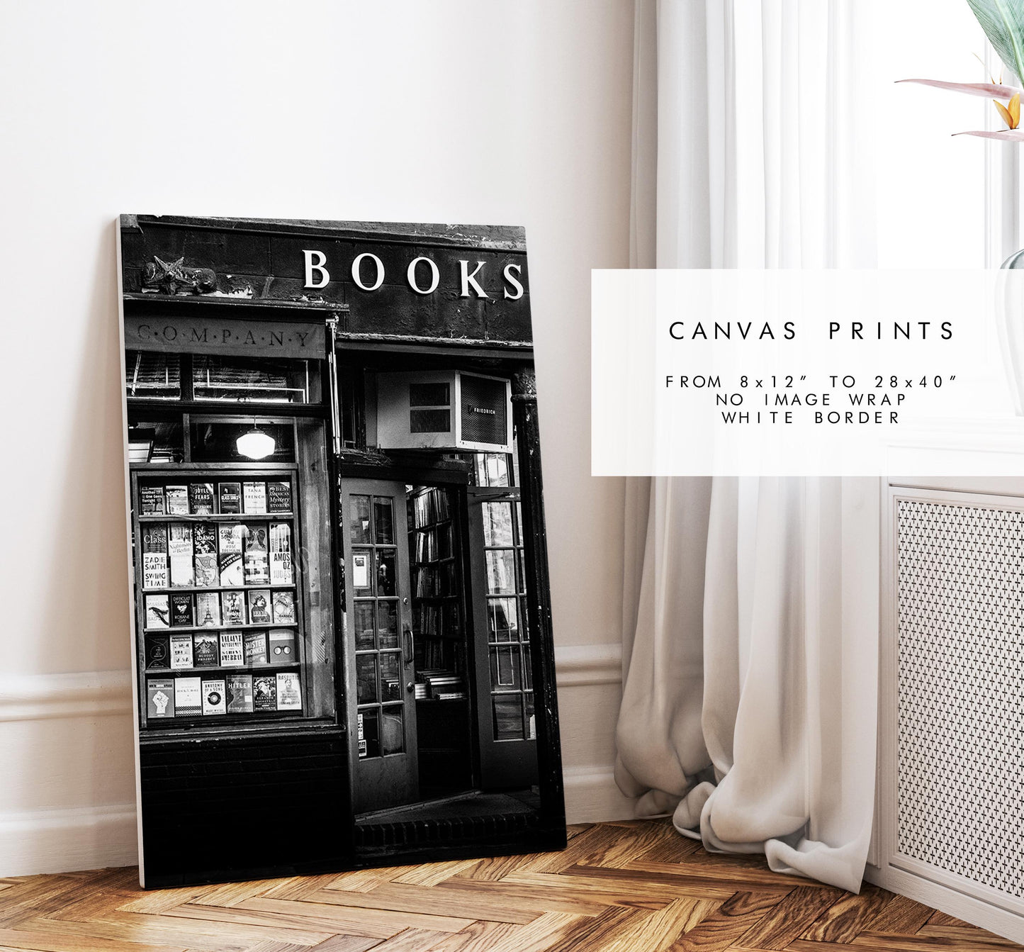 Book Shop Print - NYC Photography Print - New York City - Prints or Framed Prints available - Black and White Photography