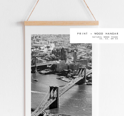 Brooklyn Bridge Print - NYC Photography Print - New York City - Prints or Framed Prints available - Black and White Photography