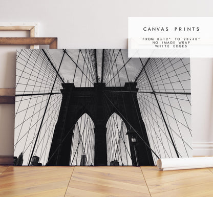 Brooklyn Bridge - New York Photography Print - New York Photography - Travel - Black and White - New York Print  - Brooklyn Bridge Print