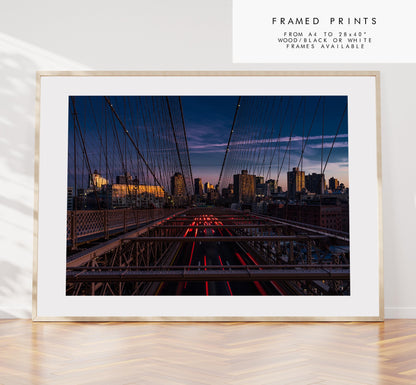 Brooklyn Bridge Print - NYC Photography Print - New York City - Prints or Framed Prints available - New York City Wall Art - Landscape