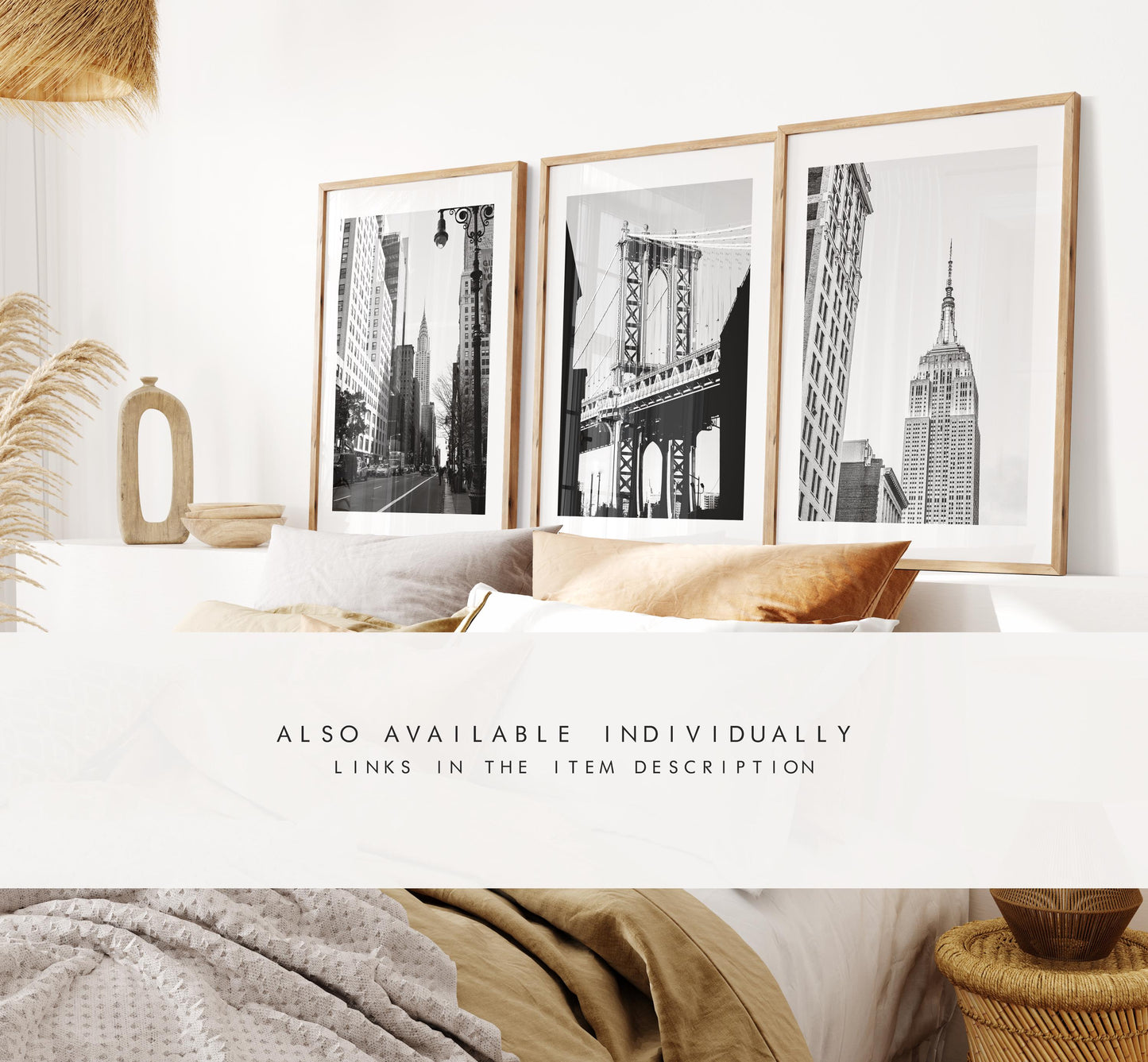 New York City Black and White Print Set - Print Set of Three - Photography Print Set - New York Print Set - Industrial Monochrome Prints