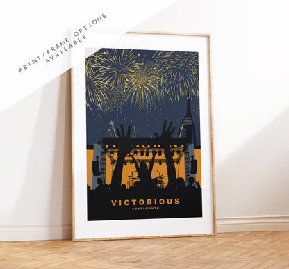 Victorious Travel Poster - Wall Art Print - Southsea and Portsmouth Travel Posters - Minimalist Retro Style - Prints or Framed Prints