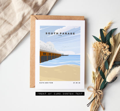 South Parade Pier Greeting Card - Portsmouth and Southsea Cards (Travel Designs) - Blank Inside or Include Message - Envelope Included