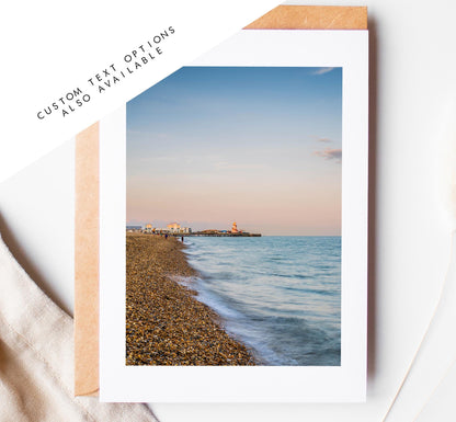 Southsea Beach Greeting Card - Portsmouth and Southsea Photography Greeting Cards - Envelope Included - Birthday - Wedding - Anniversary