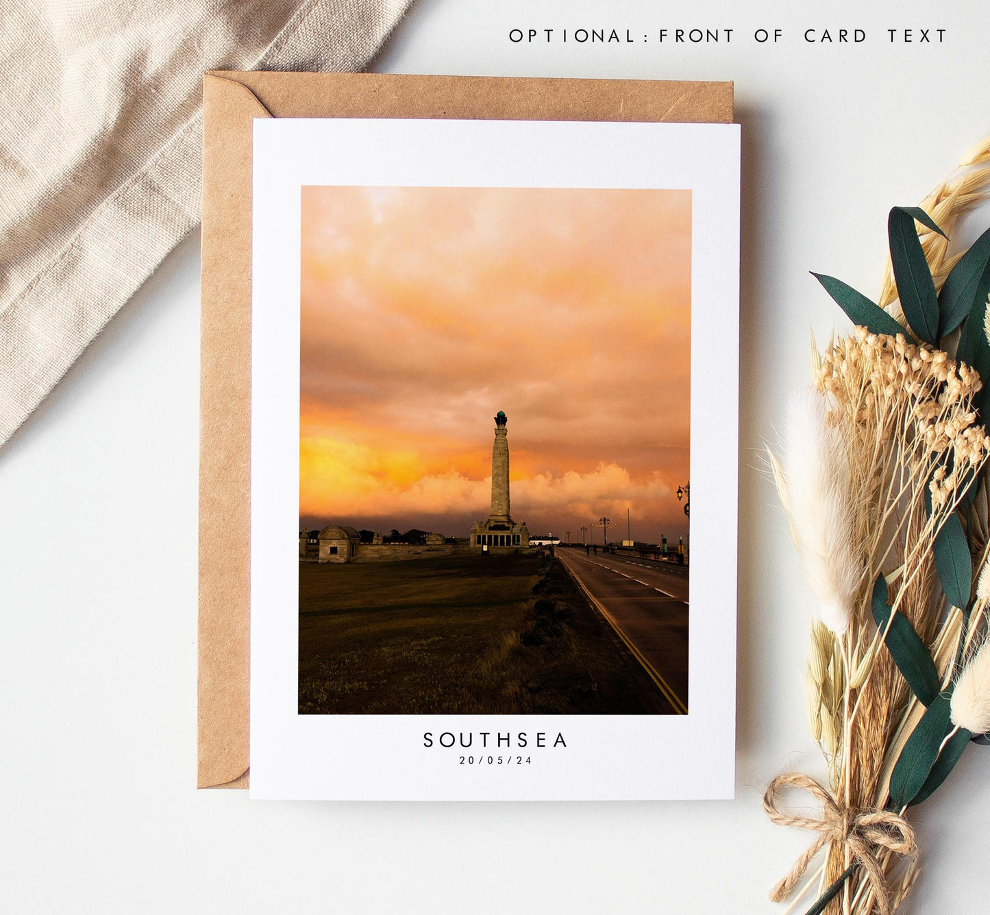 Southsea Seafront Greeting Card - Portsmouth and Southsea Photography Greeting Cards - Envelope Included - Birthday - Wedding - Anniversary