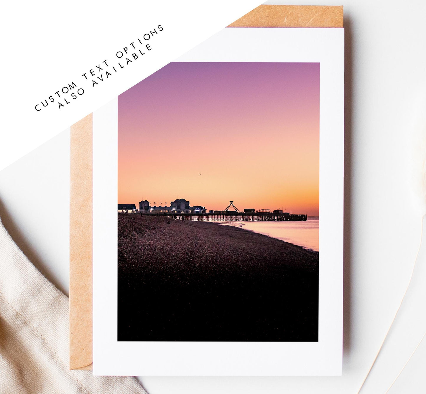 South Parade Pier Greeting Card - Portsmouth and Southsea Photography Greeting Cards - Envelope Included - Birthday - Wedding - Anniversary