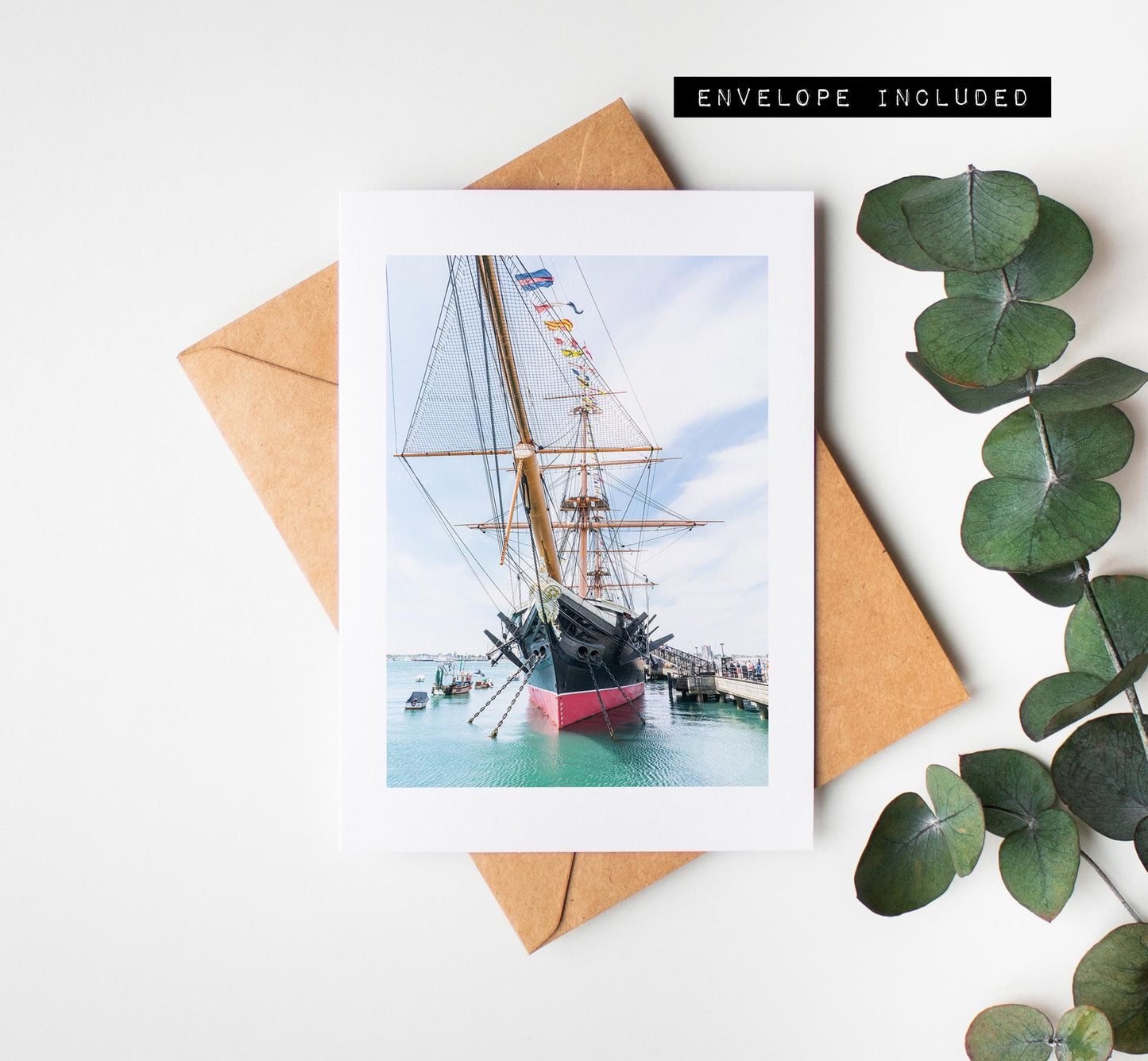 HMS Warrior Greeting Card - Portsmouth and Southsea Photography Greeting Cards - Envelope Included - Birthday - Wedding - Anniversary