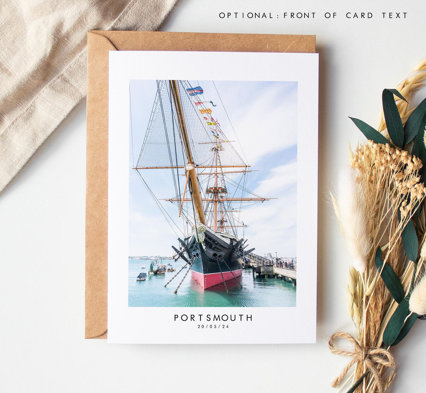 HMS Warrior Greeting Card - Portsmouth and Southsea Photography Greeting Cards - Envelope Included - Birthday - Wedding - Anniversary