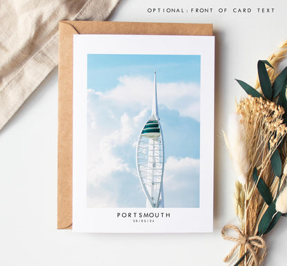 Spinnaker Tower Greeting Card - Portsmouth and Southsea Photography Greeting Cards - Envelope Included - Birthday - Wedding - Anniversary