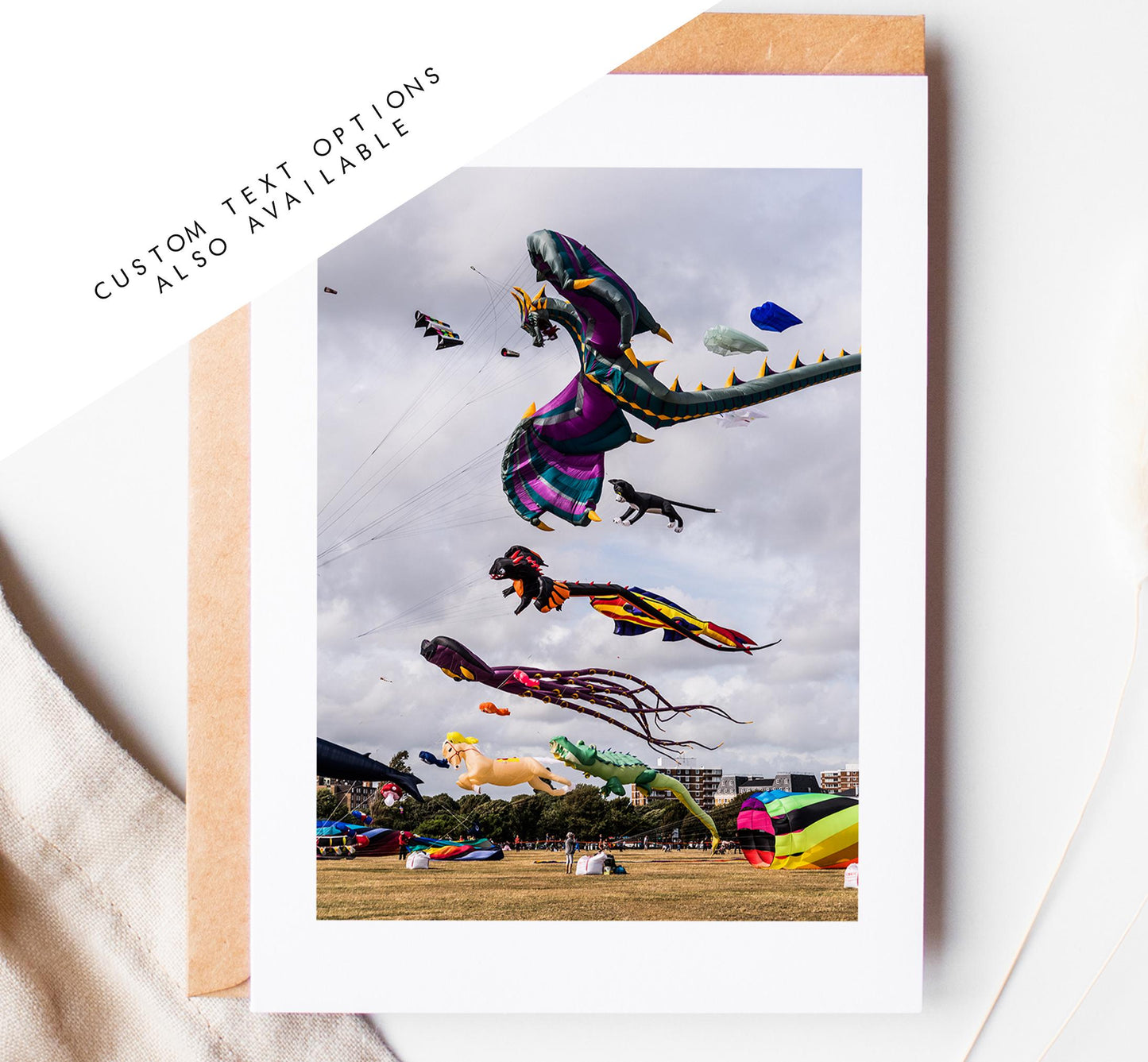 Kite Festival Greeting Card - Portsmouth and Southsea Photography Greeting Cards - Envelope Included - Birthday - Wedding - Anniversary