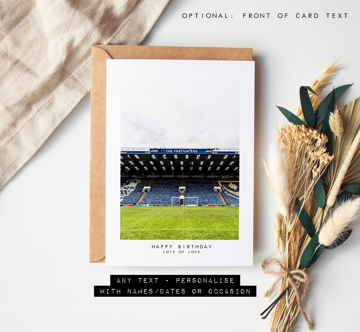 Fratton Park Greeting Card - Portsmouth and Southsea Photography Greeting Cards - Envelope Included - Birthday - Wedding - Anniversary