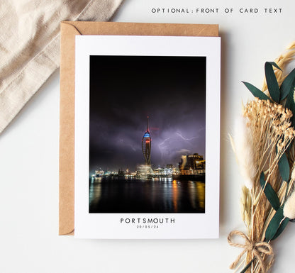 Spinnaker Tower Greeting Card - Portsmouth and Southsea Photography Greeting Cards - Envelope Included - Birthday - Wedding - Anniversary