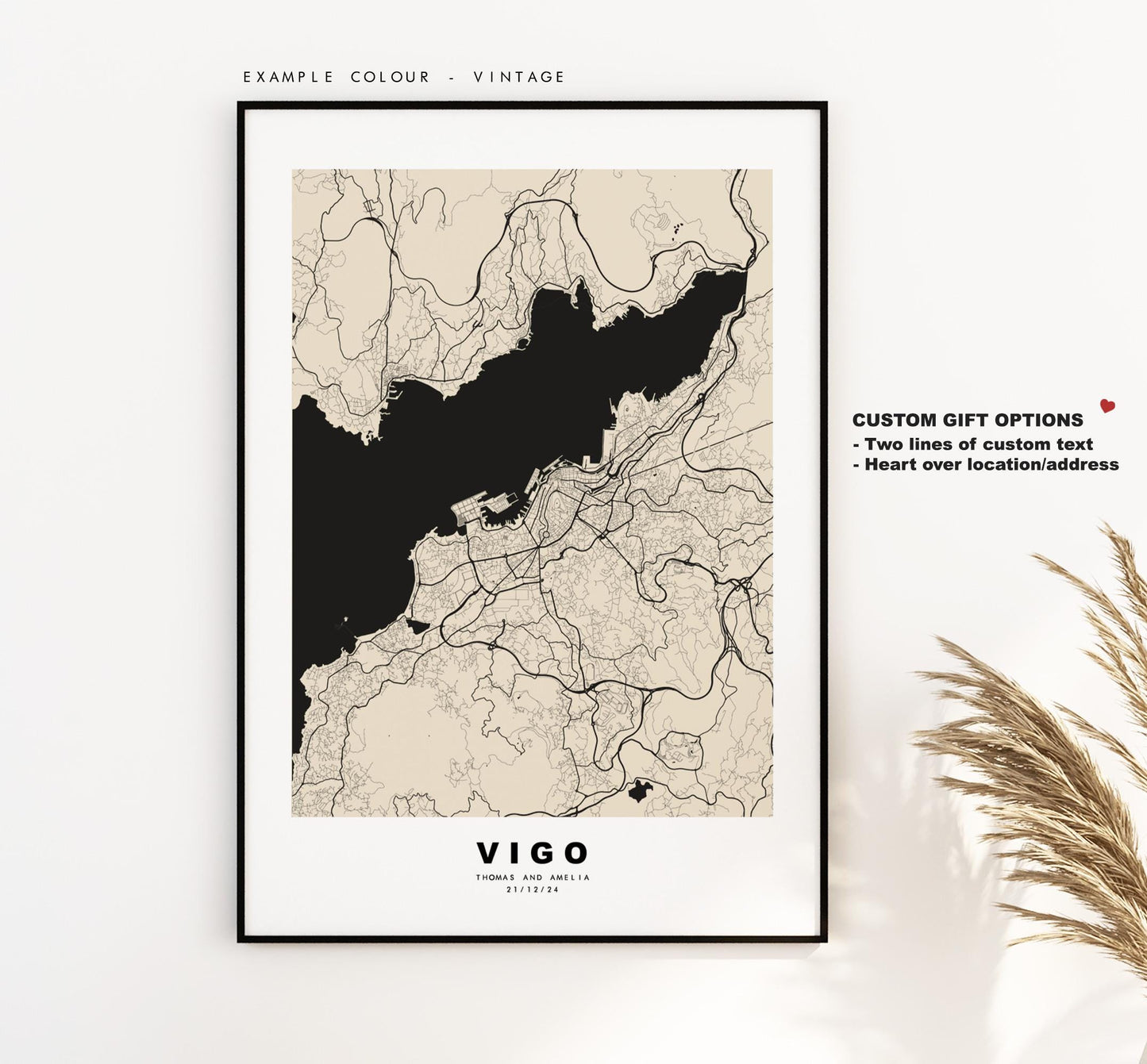 Vigo Map Print - City Map Poster - Map Art - Map Wall Art - Spain City Maps - Vigo Print - Vigo Poster - Minimalist City Map