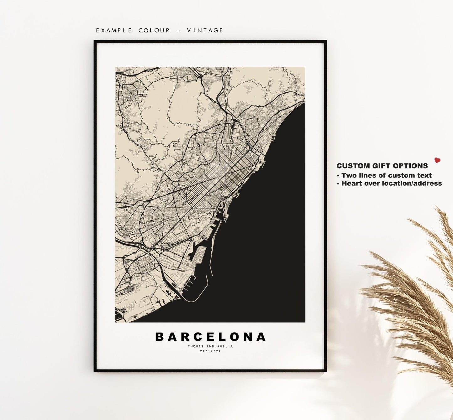 Barcelona Map Print - City Map Poster - Map Art - Map Wall Art - Spain City Maps - Barcelona Print - Barcelona Poster - Minimalist City Map