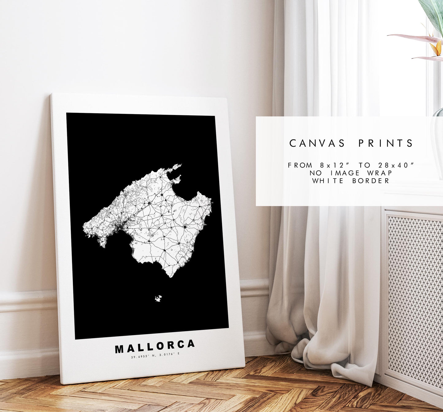 Mallorca Map Print - Map Poster - Map Art - Map Wall Art - Spain Maps - Majorca Print - Balearic Islands Poster - Minimalist Map