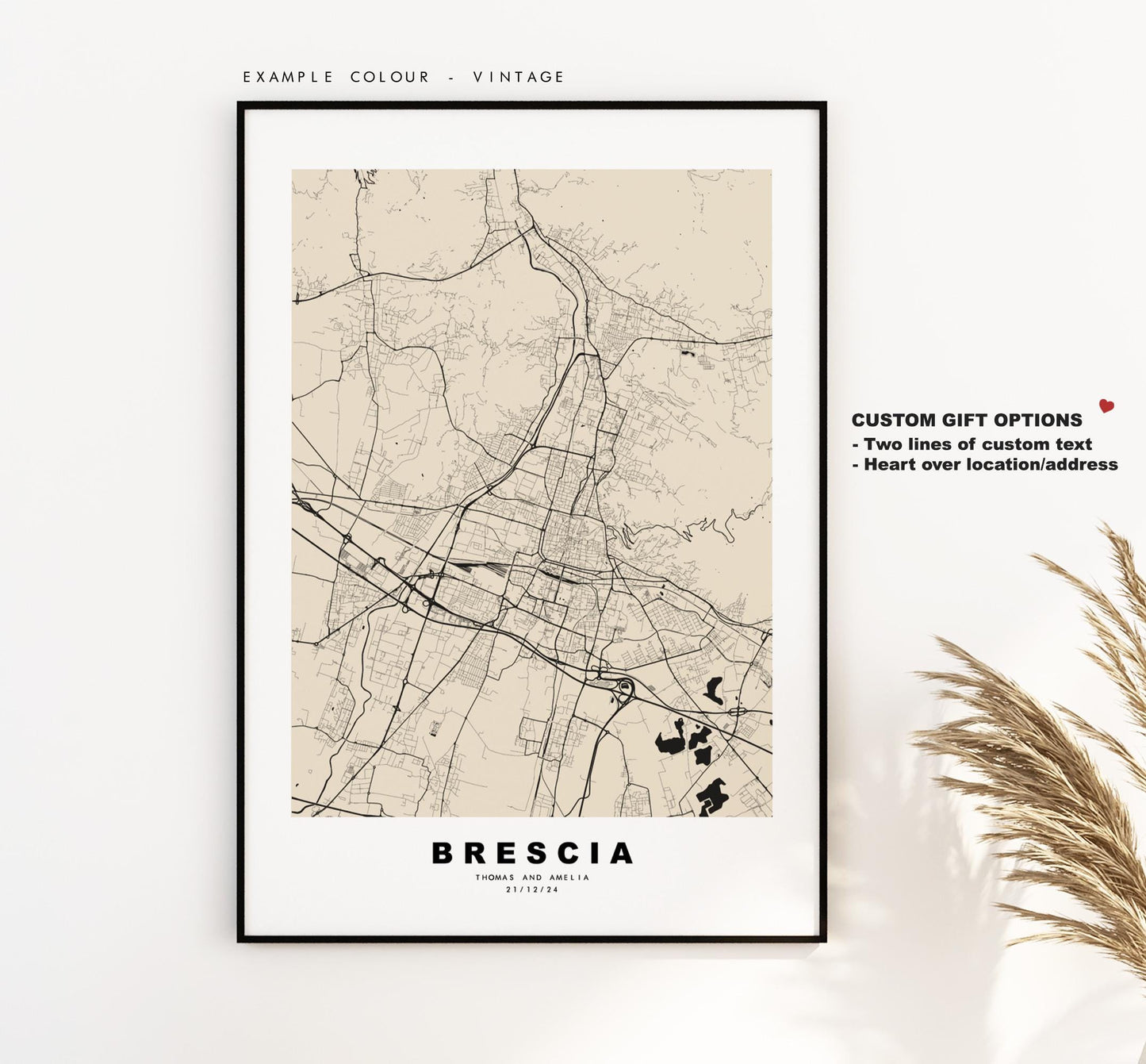 Brescia Map Print - City Map Poster - Map Art - Map Wall Art - Italy City Maps - Brescia Print - Brescia Poster - Minimalist City Map