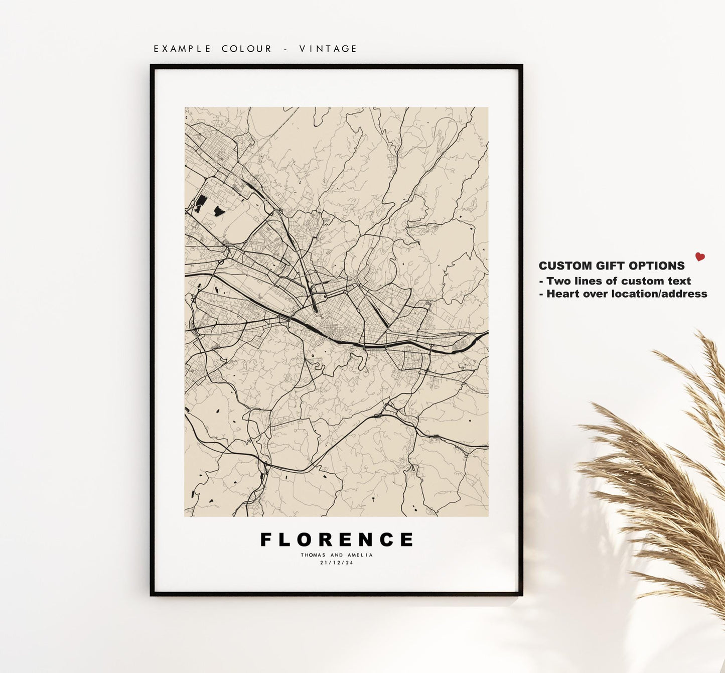 Florence Map Print - City Map Poster - Map Art - Map Wall Art - Italy City Maps - Florence Print - Florence Poster - Minimalist City Map