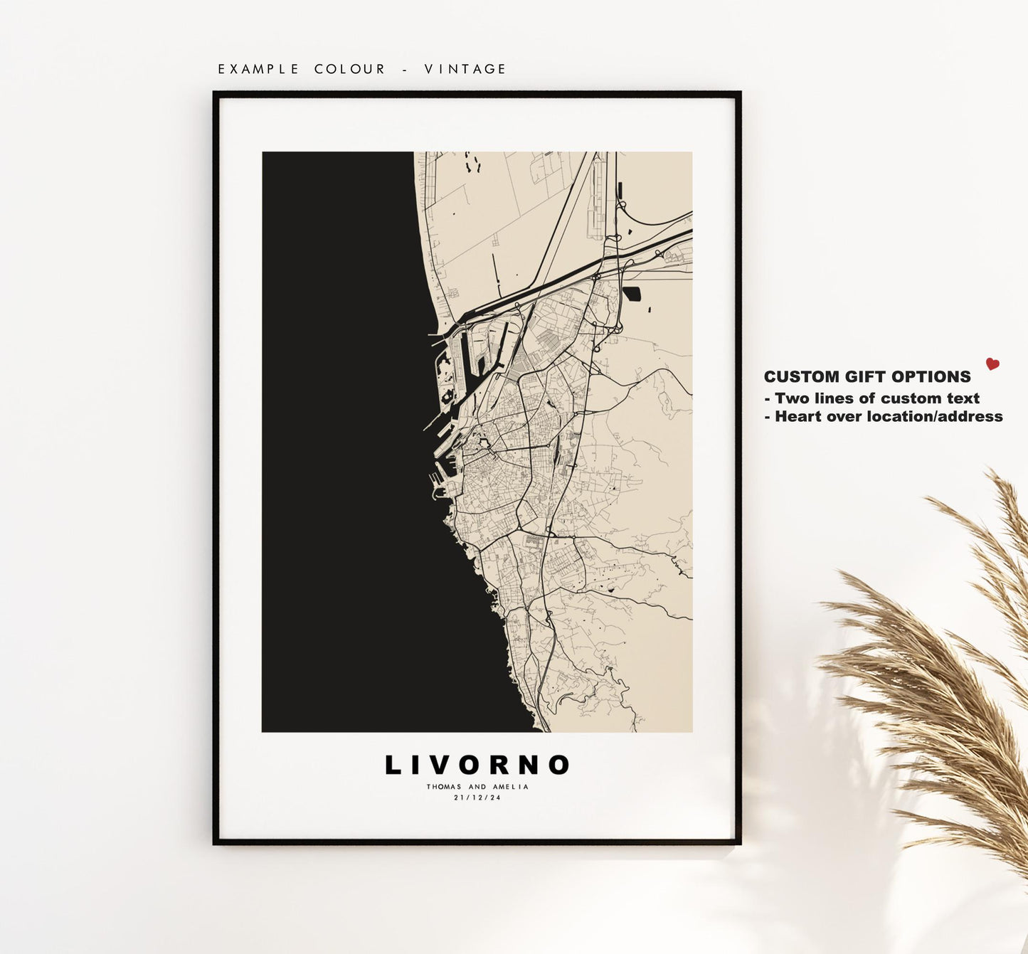 Livorno Map Print - City Map Poster - Map Art - Map Wall Art - Italy City Maps - Livorno Print - Livorno Poster - Minimalist City Map