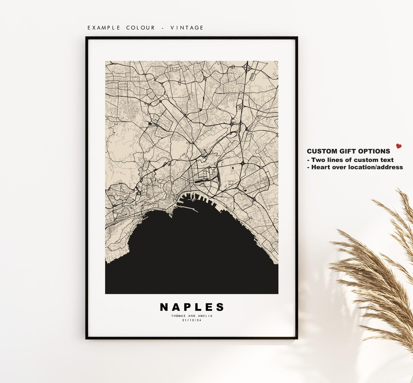 Naples Map Print - City Map Poster - Map Art - Map Wall Art - Italy City Maps - Naples Print - Naples Poster - Minimalist City Map