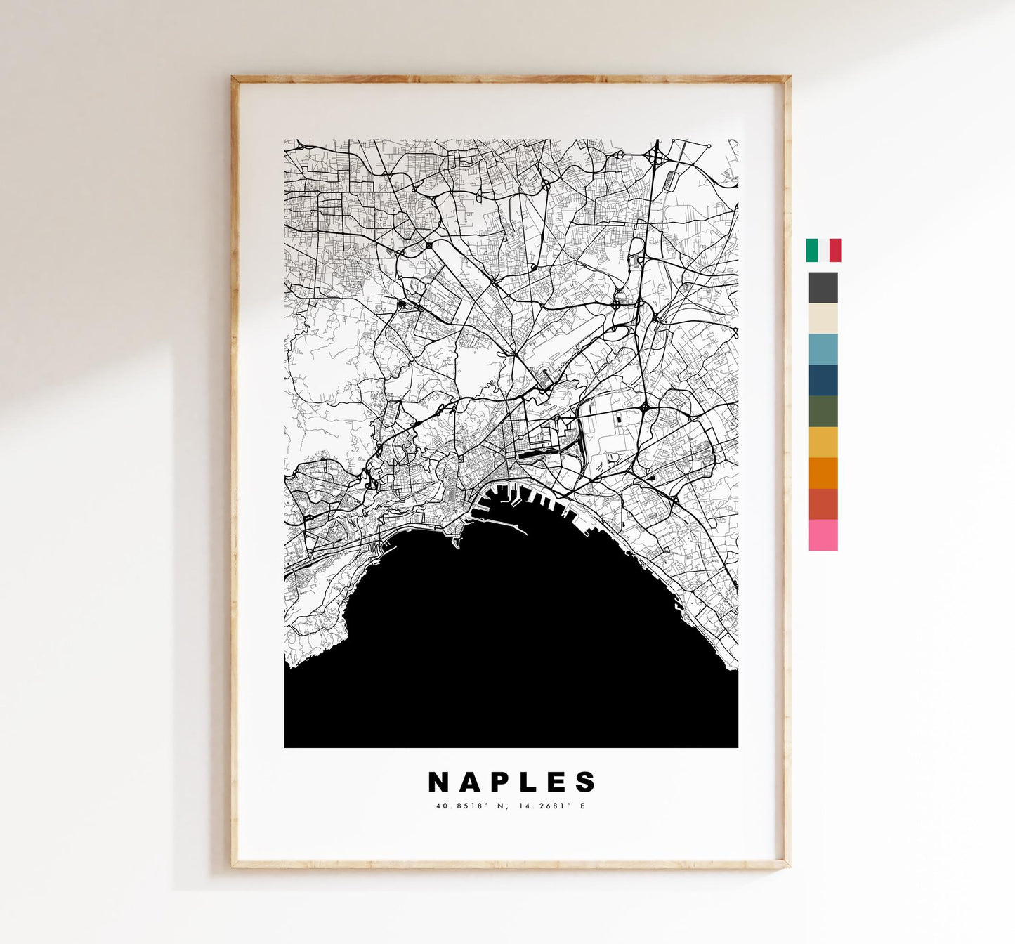 Naples Map Print - City Map Poster - Map Art - Map Wall Art - Italy City Maps - Naples Print - Naples Poster - Minimalist City Map