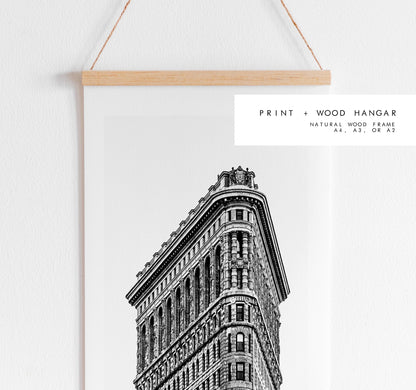 Flat Iron Building - New York - Black and White Photography Print - Architecture - NYC Architecture - Skyscraper - Flat Iron Print - Poster