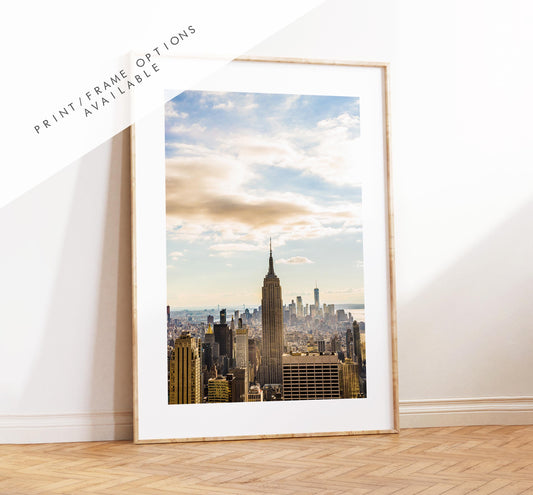 New York City Print - Fine Art Print - Photography Print - NYC Skyline - Manhattan Skyline - Empire State Building - Framed - Canvas Skyline