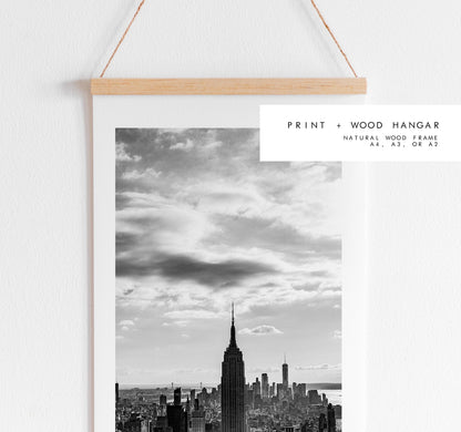 Empire State Building - New York Skyline Print - Black and White Photography - New York City Print - Artwork - Poster - Picture - Minimalist