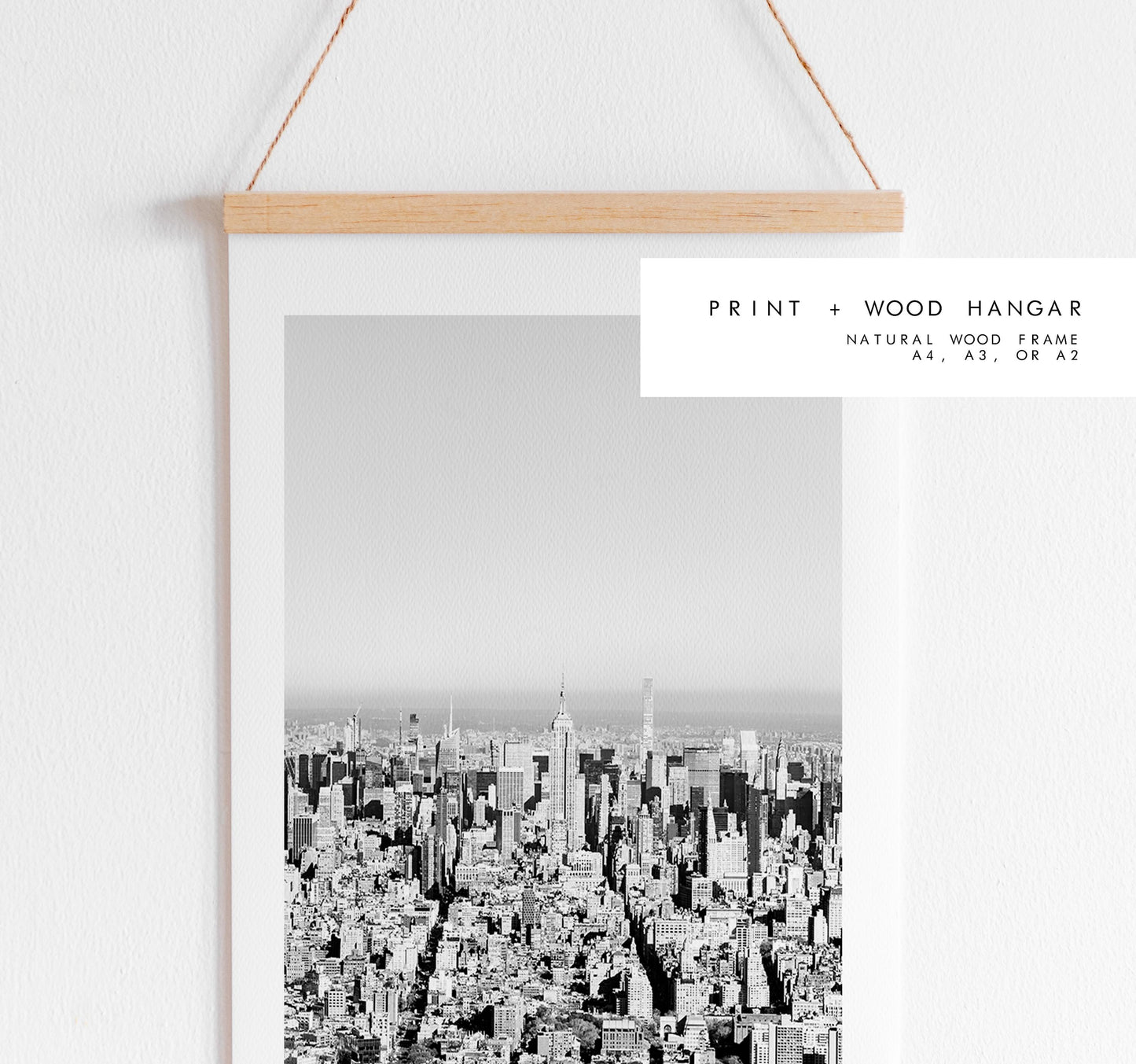 New York Skyline Print - NYC Photography Print - New York City - Prints or Framed Prints available - Black and White Photography