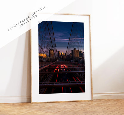 Brooklyn Bridge Print - NYC Photography Print - New York City - Prints or Framed Prints available - New York City Wall Art