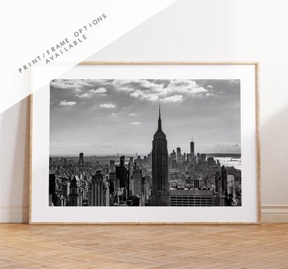 Manhattan Skyline - Black and White - New York - Fine Art Photography Print - New York Photography - Travel - New York Print  - City Photo