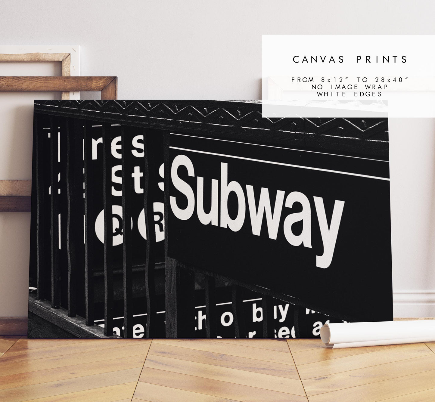 Subway Sign Print - New York Print - Fine Art Photography Print - New York Photography - Black and White - New York Poster  - Metro - Subway