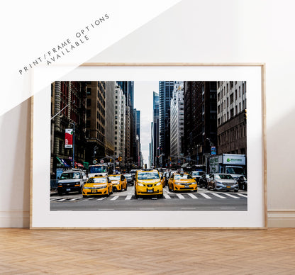 New York Print - New York City Taxi - Photography Print - New York Photography - Yellow Taxi - New York Print  - NYC -  Canvas - Framed