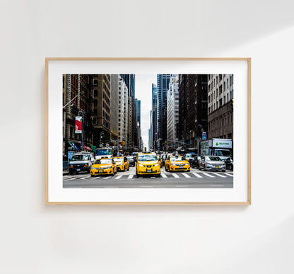 New York Print - New York City Taxi - Photography Print - New York Photography - Yellow Taxi - New York Print  - NYC -  Canvas - Framed