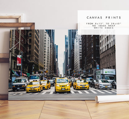 New York Print - New York City Taxi - Photography Print - New York Photography - Yellow Taxi - New York Print  - NYC -  Canvas - Framed