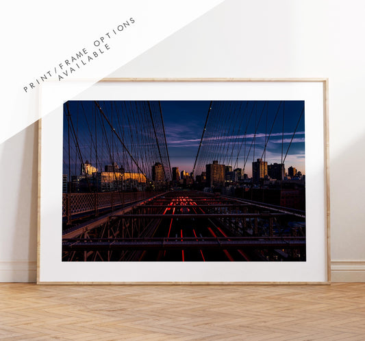 Brooklyn Bridge Print - NYC Photography Print - New York City - Prints or Framed Prints available - New York City Wall Art - Landscape