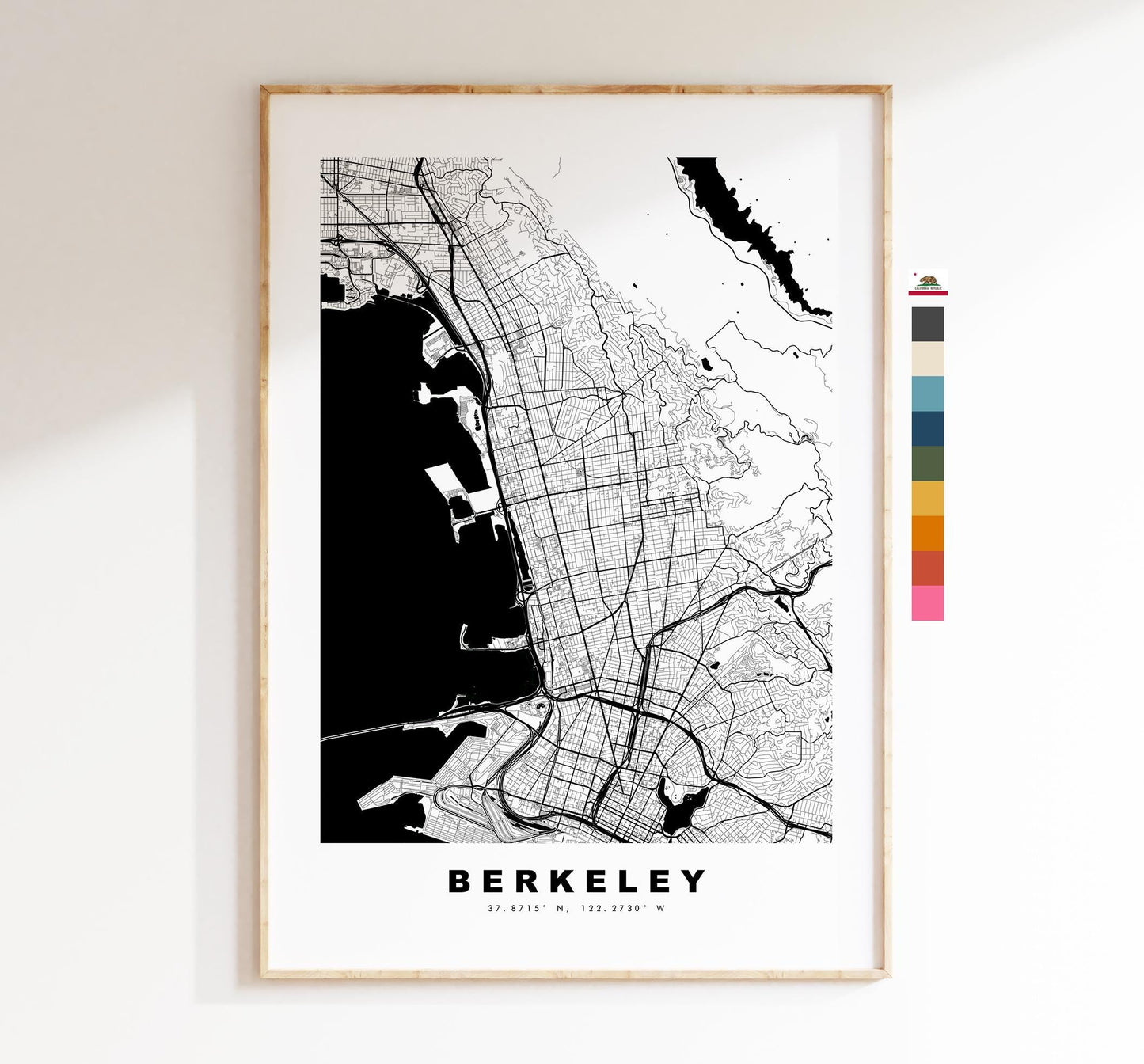 Berkeley Map Print - City Map Poster - Map Art - USA City Maps - Berkeley Print - Berkeley Poster - Minimalist City Map - California