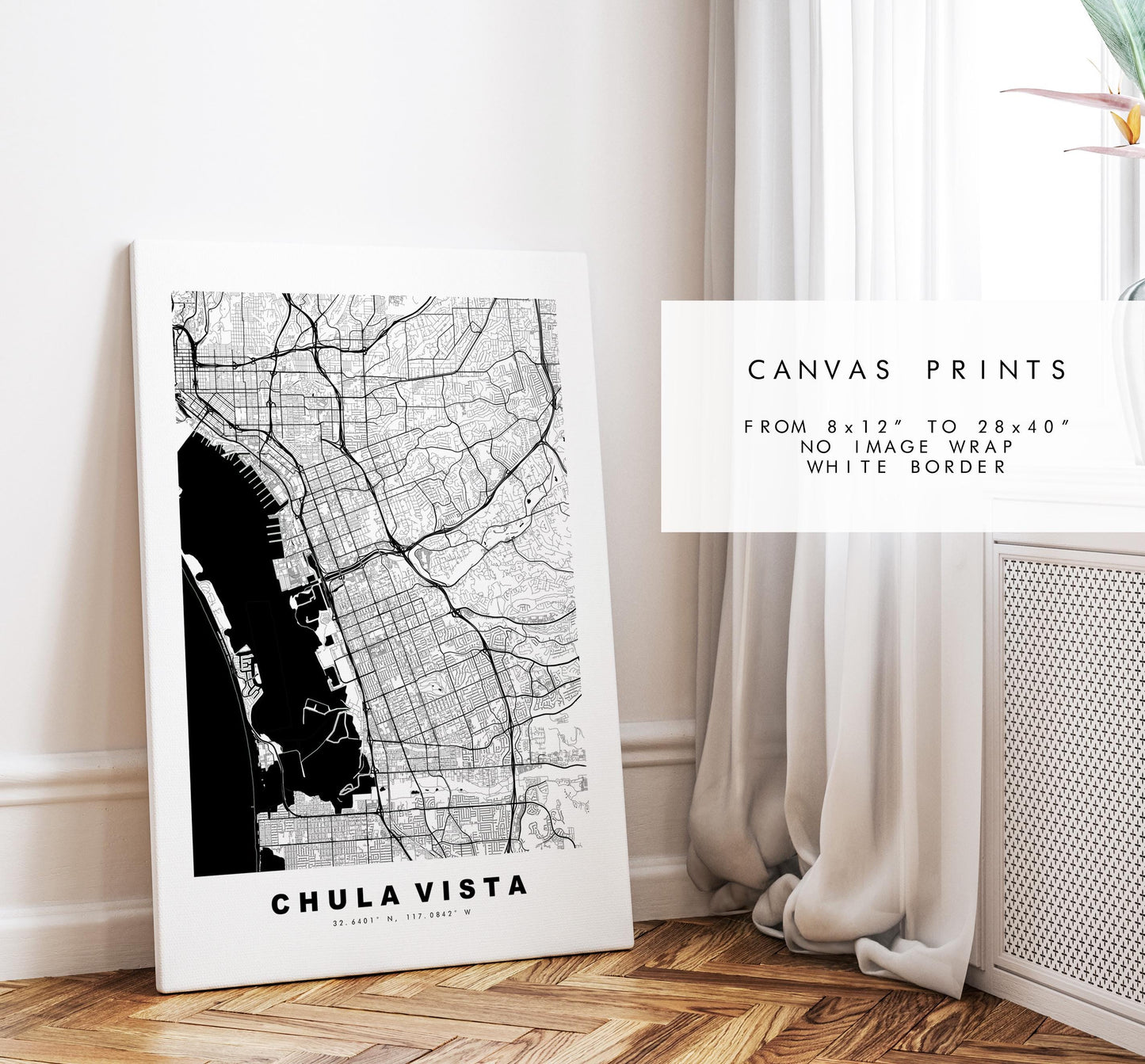 Chula Vista Map Print - City Map Poster - Map Art - USA City Maps - Chula Vista Print - Poster - Minimalist City Map - California