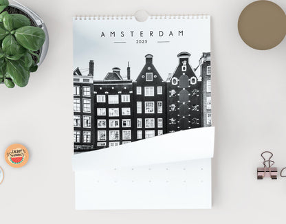 Amsterdam Calendar 2025 - A3 or A4 Wall Calendar - Amsterdam 2025 - 2025 Calendar - Planner - Photography Calendar - 2025 Planner